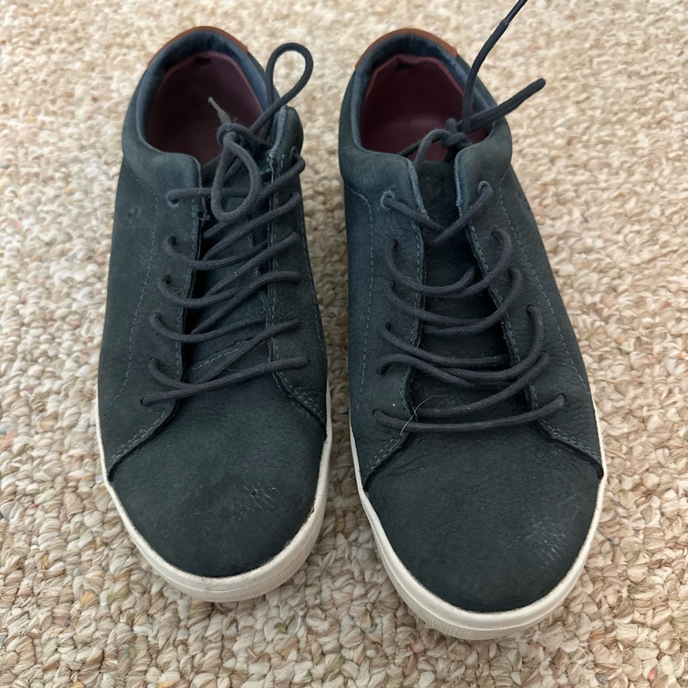 Women's Blue Leather Casual Mozo Sneakers